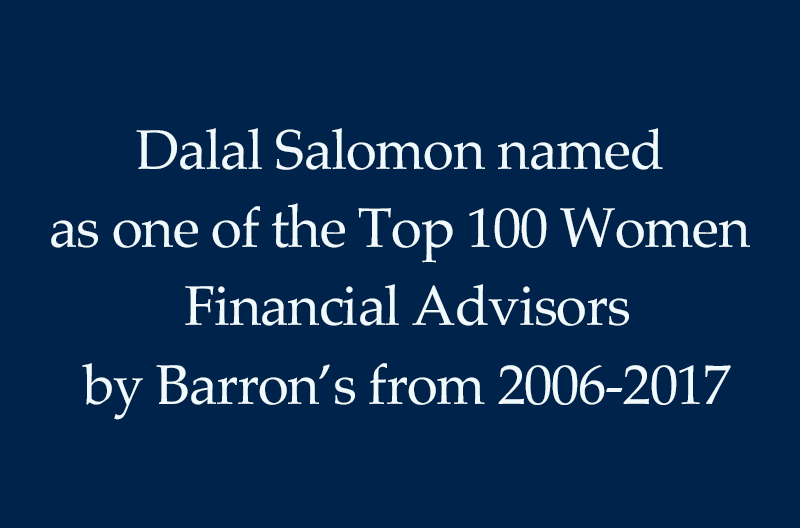 Dalal Salomon named as one of the Top 100 Women Financial Advisors by Barron’s from 2006-2017