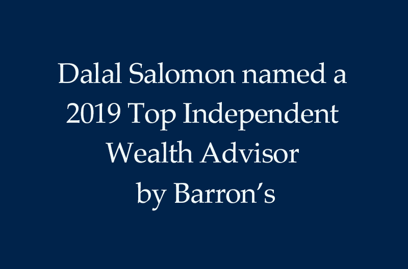 Dalal Salomon was named a “2019 Top Independent Wealth Advisor” by Barron’s