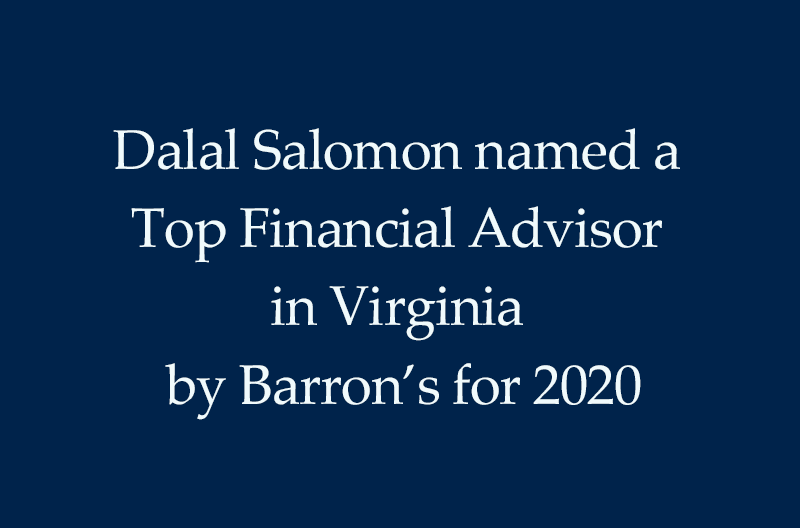 Dalal Salomon named as a “Top Financial Advisor in Virginia” by Barron’s for 2020