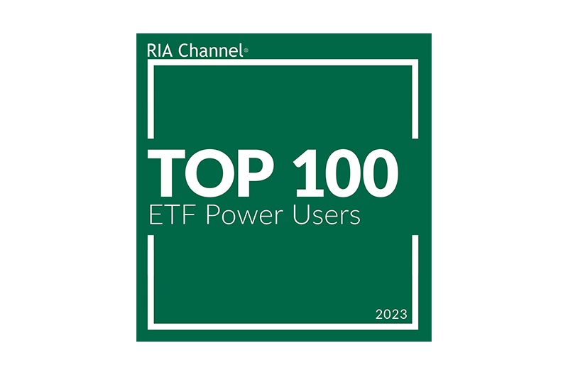 RIA Channel Top 100 logo. Green square with white type.