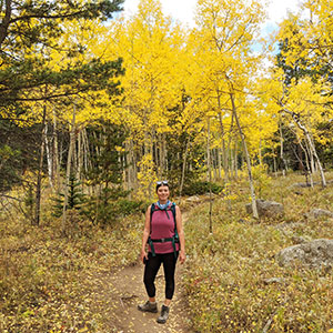 Amanda hiking in Colorado