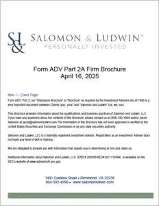 Salomon & Ludwin Form ADV Part 2B