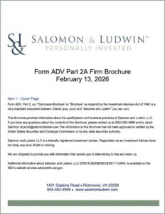 Salomon & Ludwin Form ADV Part 2A